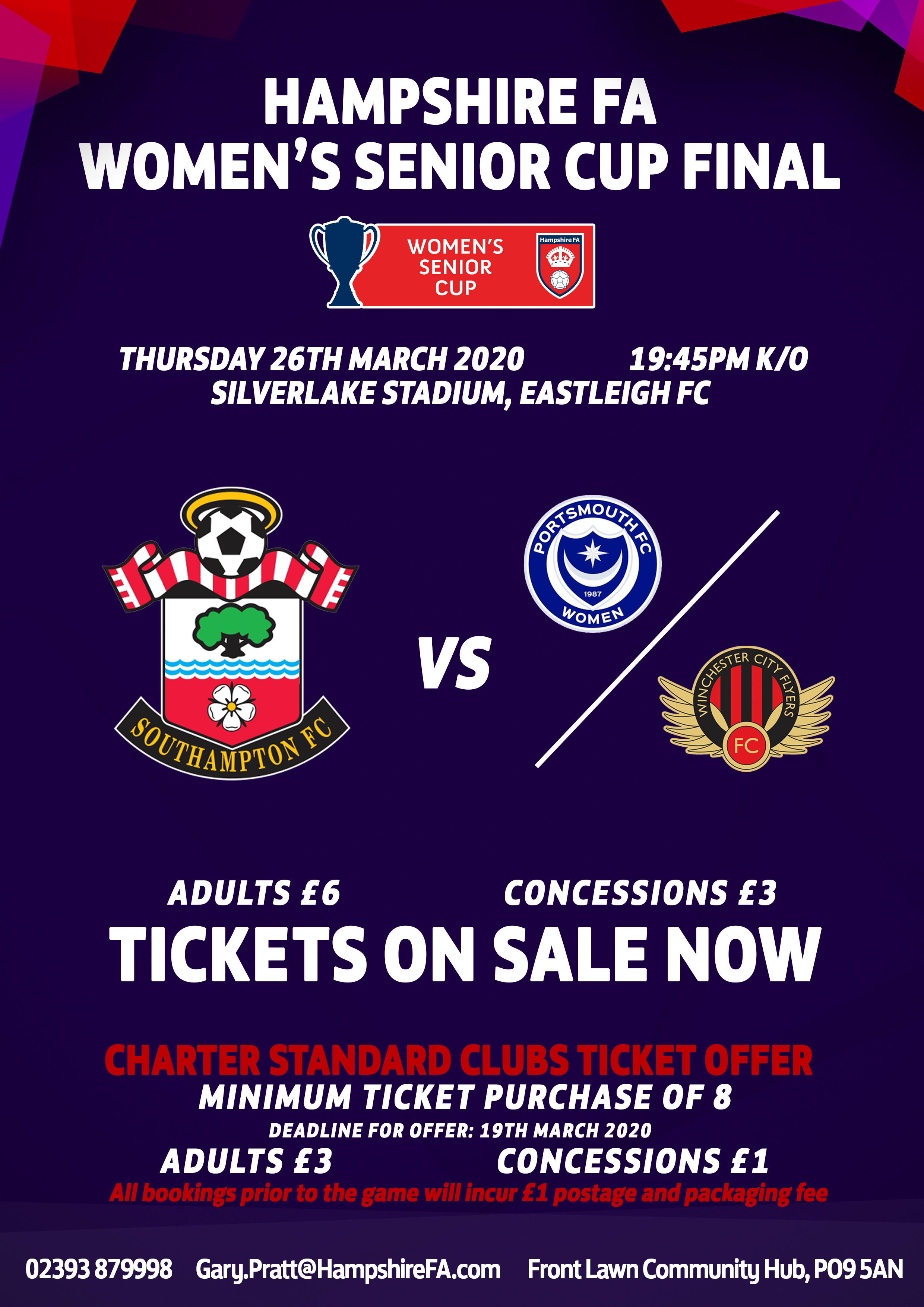 CUP FINAL TICKETS Hampshire FA