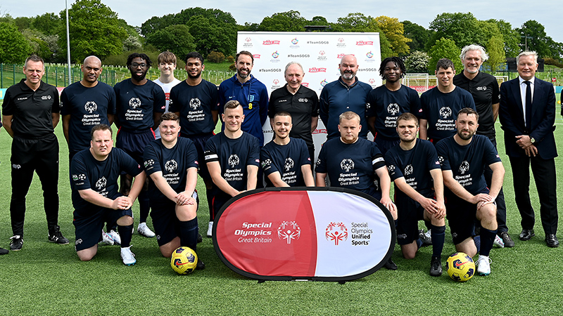 David Beckham is welcomed into the England training camp by Gareth  Southgate