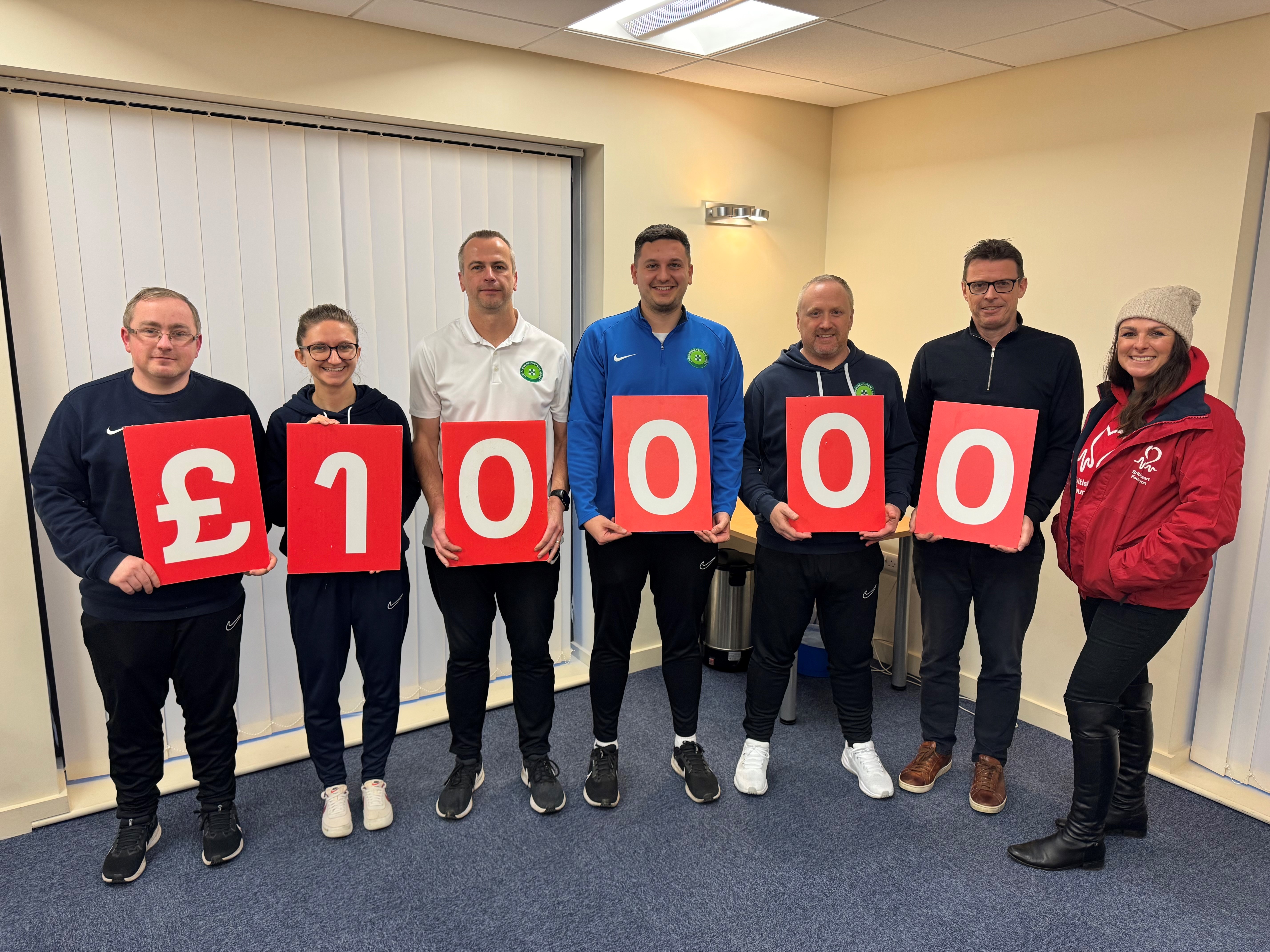 Lincolnshire Fa Raises £10,000 For The British Heart Foundation Through 