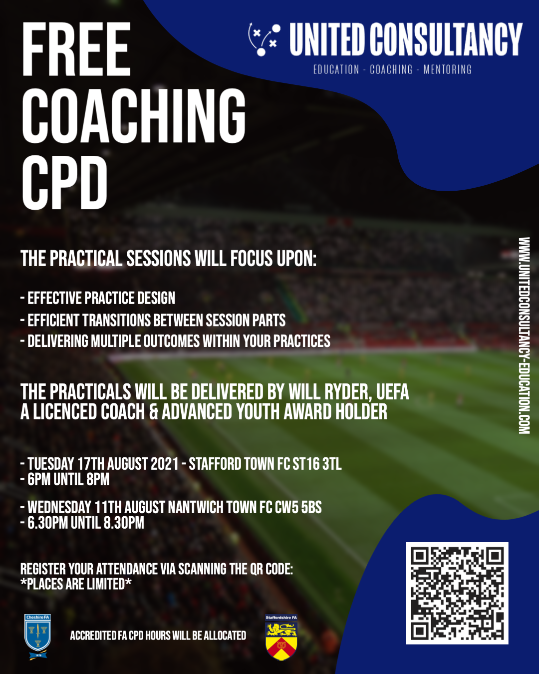 Free Coaching CPD Sessions Staffordshire FA